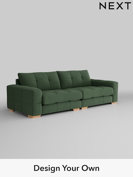 Fine Chenille Easy Clean/Mid Khaki Green Brooke Deep Sit (B04432) | £1,825