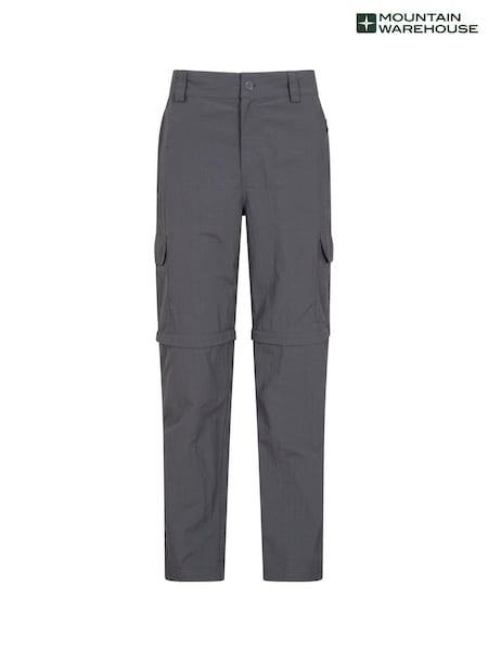 Mountain Warehouse Grey Mens Explore Convertible Walking Trousers (B04433) | £48