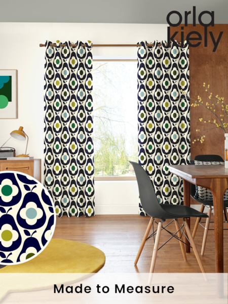 Orla Kiely Whale Blue Multi Pear Made to Measure Curtains (B04651) | £91