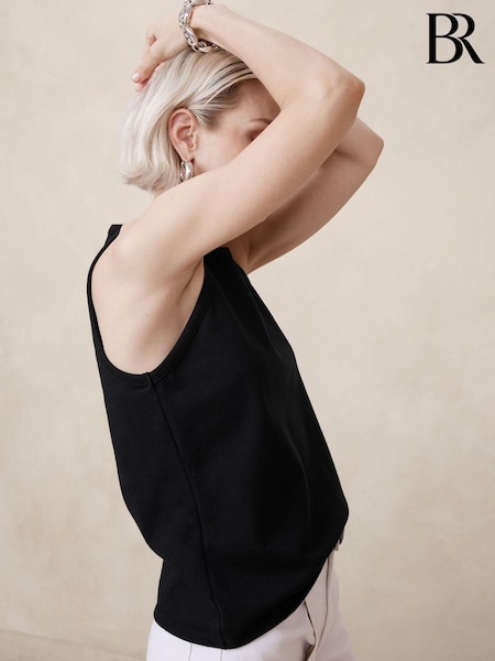Banana Republic Black Heavy Cotton Tank Top (B04921) | £40
