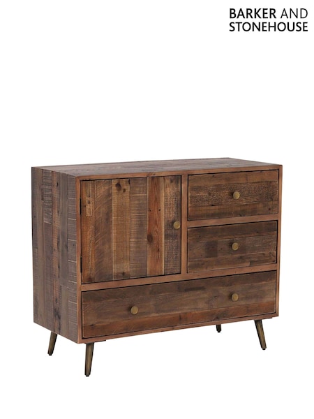 Barker and Stonehouse Brown Modi 3 Drawer Wood Buffet Storage Cabinet (B04978) | £525