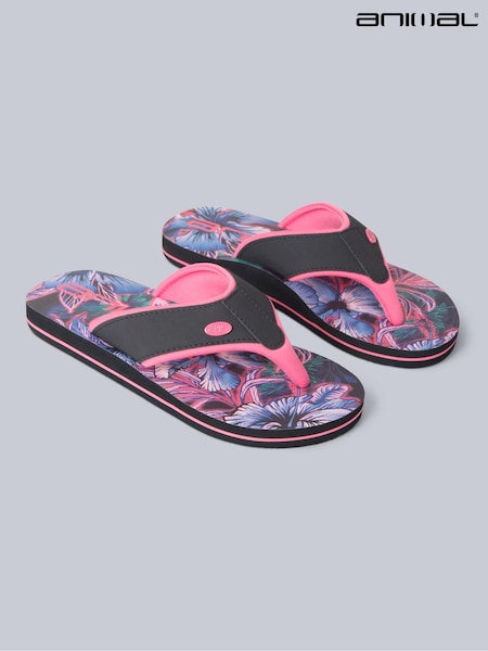 Animal Pink Kids Swish Flip Flops (B05168) | £21