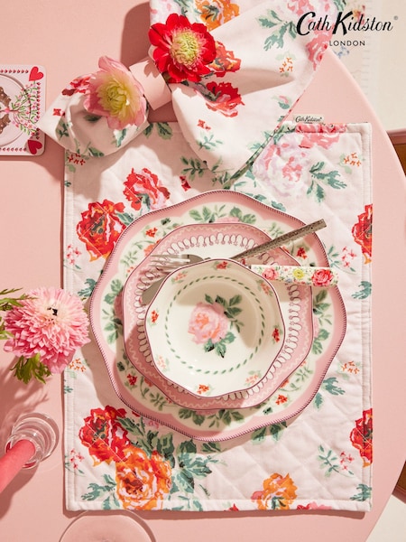 Cath Kidston Pink Archive Rose Set of 4 Cereal Bowls (B05373) | £48