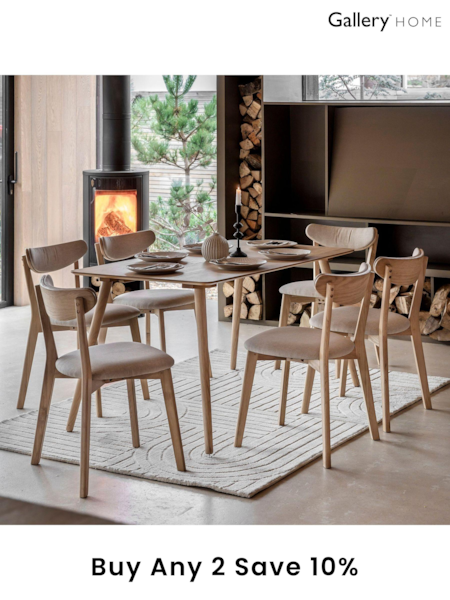 Gallery Home Natural Temara Oak Style 6 Seater Dining Table (B05592) | £402