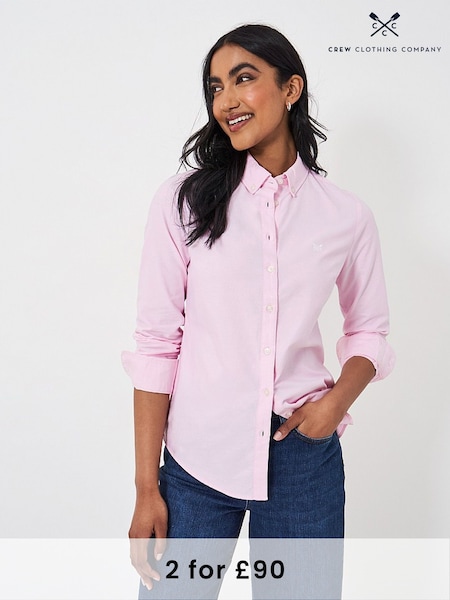 Crew Clothing Pink Bracken Oxford Shirt (B05803) | £49