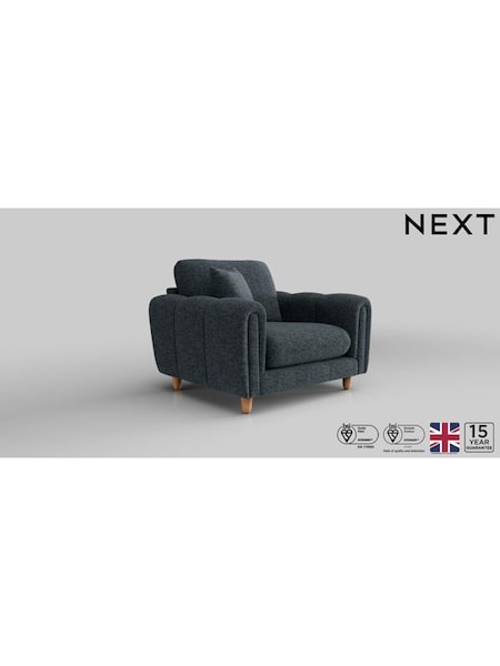 Chunky Chenille/Dark Navy Blue Odella (B05965) | £975
