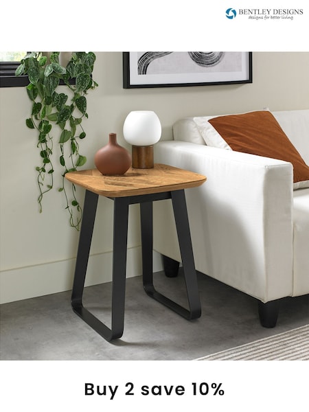 Bentley Designs Rustic Oak Peppercorn Emerson Lamp Table (B06452) | £330