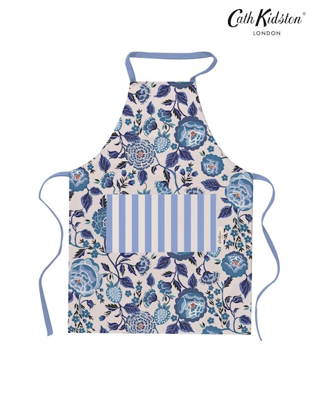 Cath Kidston Blue Strawberry Garden Easy Adjust 100% Cotton Apron (B06518) | £25