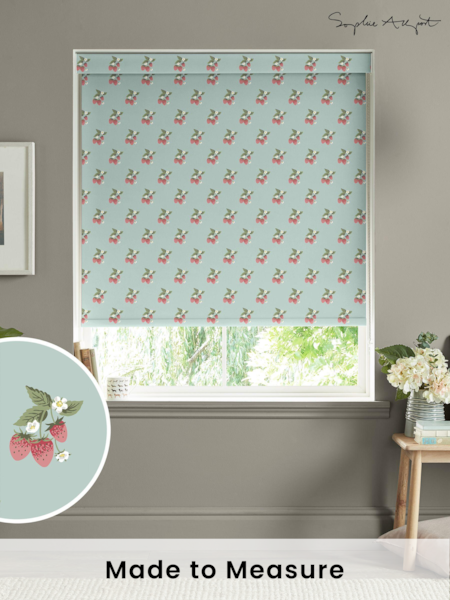 Sophie Allport Blue Strawberries Made to Measure Roller Blinds (B06612) | £58