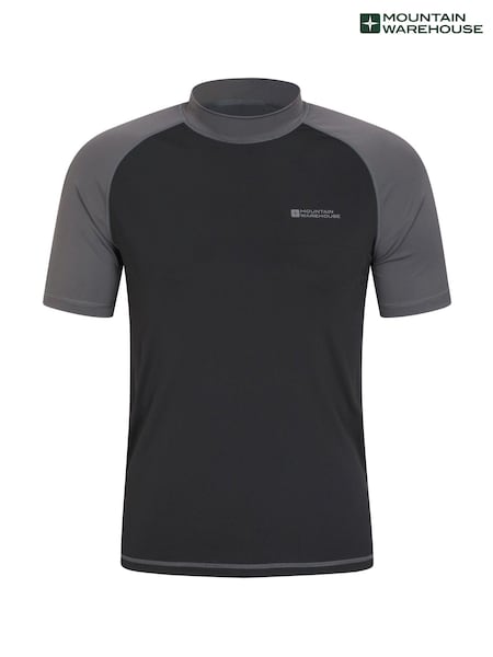 Mountain Warehouse Black Mens UV Rash Vest (B06614) | £26