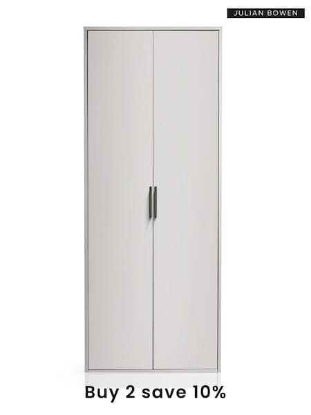 Julian Bowen Grey Alba Double Wardrobe (B06666) | £365