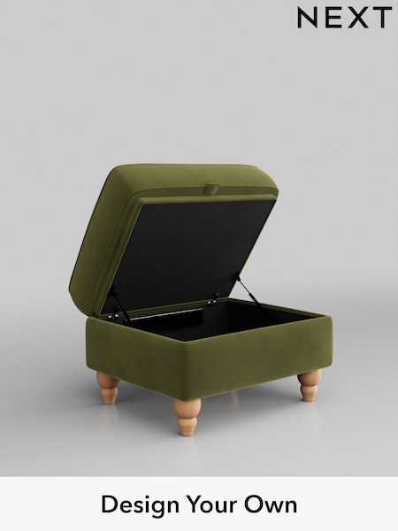 Plush Velvet Easy Clean/Mid Olive Green Ashford Relaxed Sit (B06689) | £499