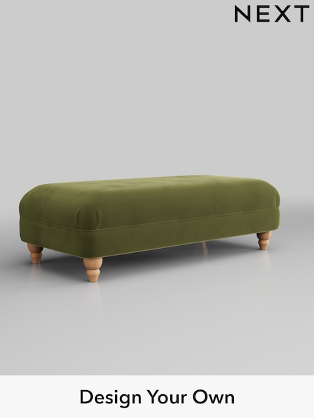 Plush Velvet Easy Clean/Mid Olive Green Ashford Relaxed Sit (B06689) | £475
