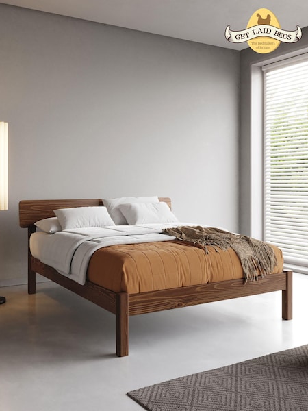 Get Laid Beds Coffee Bean Brown The Deco Solid Wood Bed (B06733) | £795 - £1,020