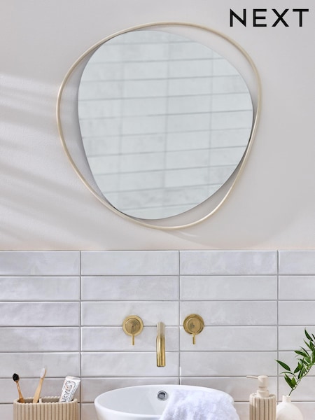 Natural Organic Pebble Wall Mirror (B06858) | £60