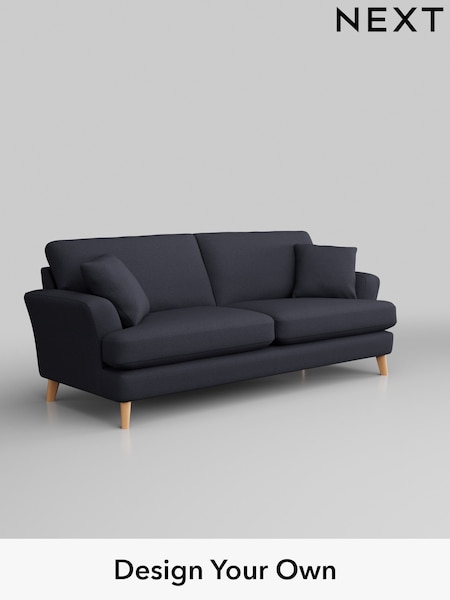 Tweedy Blend Easy Clean/Dark Slate Blue Conway Relaxed Sit (B06878) | £1,350