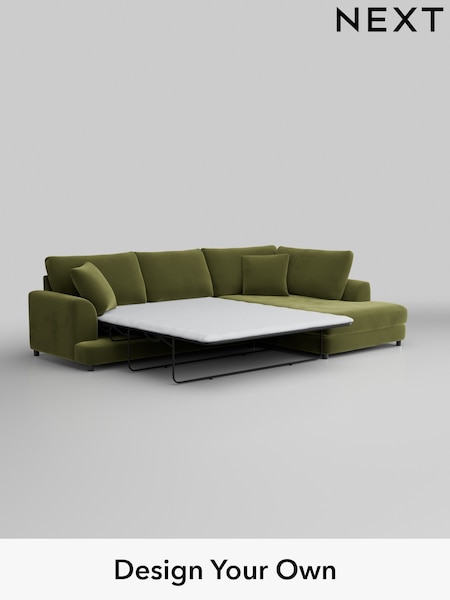 Plush Velvet Easy Clean/Mid Olive Green Parker (B07077) | £2,525