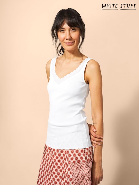 White Stuff White 100% Cotton Seabreeze Vest (B07108) | £22
