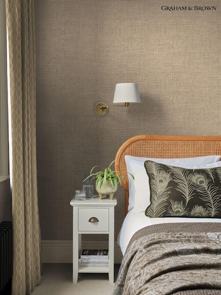 Graham & Brown Toast Rustic Weft Toast A4 Sample (B07253) | £1