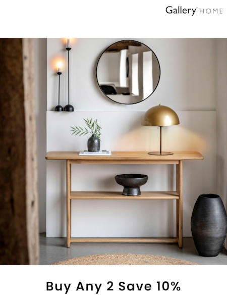 Gallery Home Natural Neston Console Table (B07310) | £382