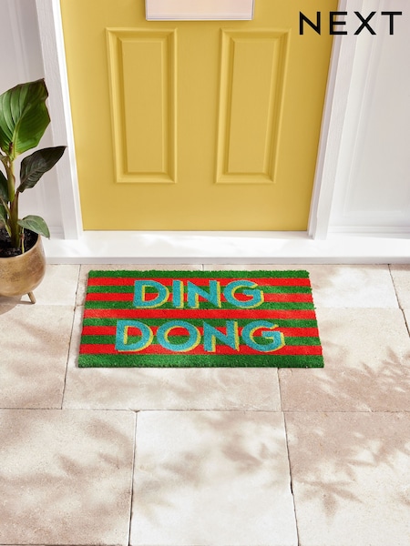 Multi Ding Dong Slogan Coir Doormat (B10242) | £14 - £24