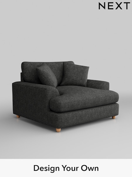 Boucle Weave Easy Clean/Charcoal Grey Parker Platform Grand Relaxed Sit (B10494) | £1,199