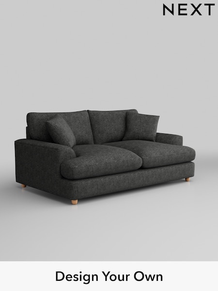 Boucle Weave Easy Clean/Charcoal Grey Parker Platform Grand Relaxed Sit (B10494) | £1,499