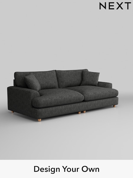 Boucle Weave Easy Clean/Charcoal Grey Parker Platform Grand Relaxed Sit (B10494) | £1,699