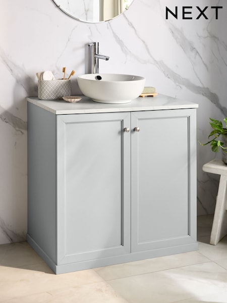 Grey Farnley Panelled Under Sink Vanity Unit Storage Unit (B10553) | £200