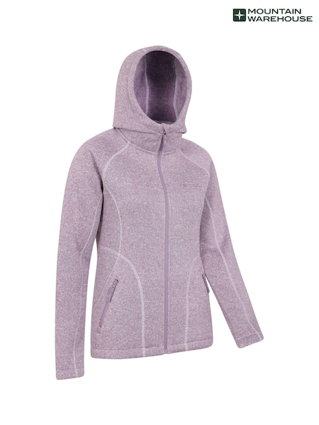 Mountain Warehouse Purple Womens Nevis Sherpa Lined Hoodie (B10692) | £56