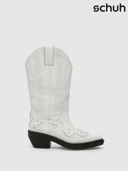 Schuh Dora Leather Western Knee Boots (B11172) | £85