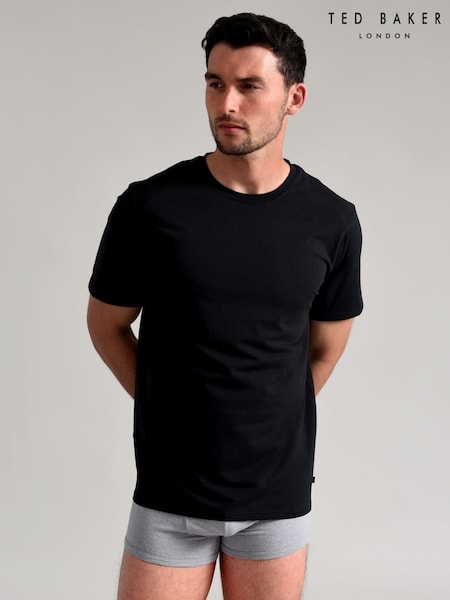Ted Baker Black Crew Neck T-Shirts 3 Pack (B11208) | £43