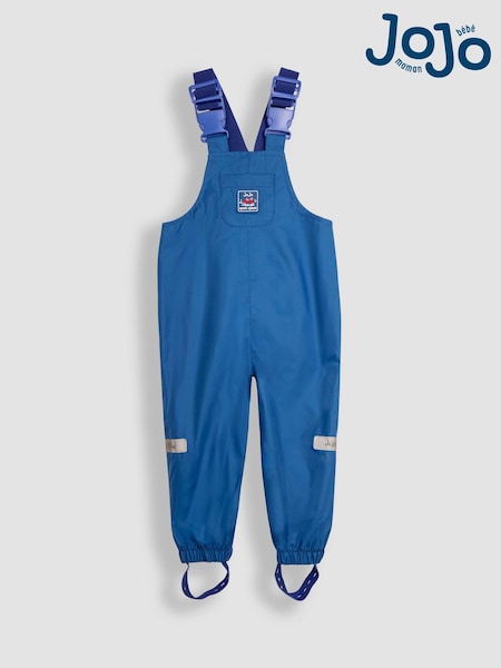 JoJo Maman Bébé Cobalt Blue Pack-Away Waterproof Dungarees (B11537) | £32.50 - £34.50