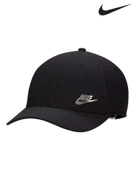 Nike Black Dri-FIT Club Structured Metal Logo Cap (B11723) | £23