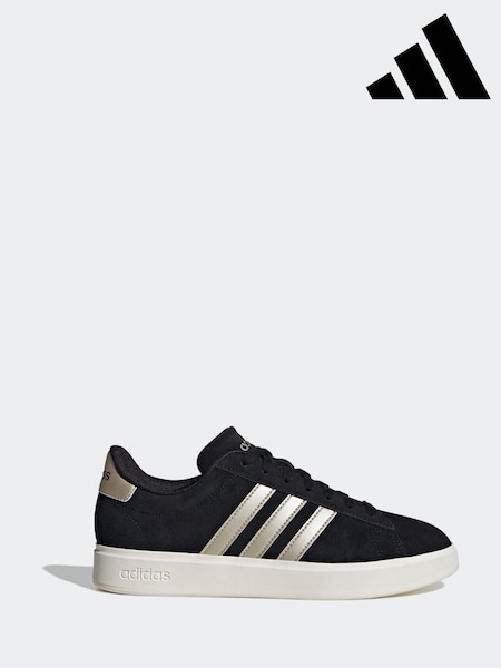 adidas Black/Pewter Grand Court 2.0 Trainers (B11822) | £80