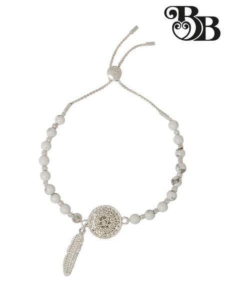 Bibi Bijoux Silver Tone Dreamcatcher Friendship Bracelet (B12498) | £25