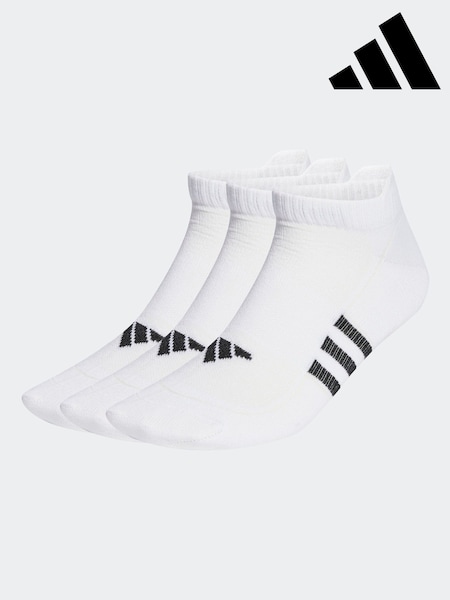 adidas White/Black Performance Light Low Socks 3 Pack (B12558) | £12