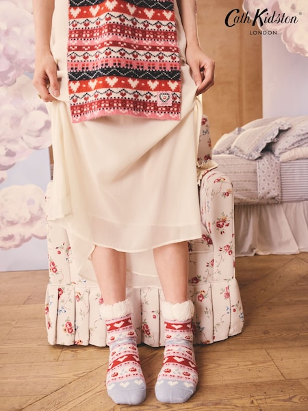 Cath Kidston Pink 2 Pack Fairisle Pattern Socks (B12648) | £14