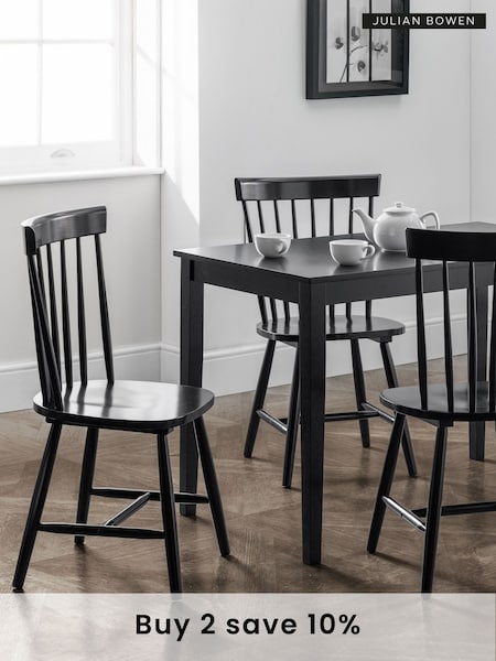 Julian Bowen Set of 4 Black Torino Chairs (B12769) | £260