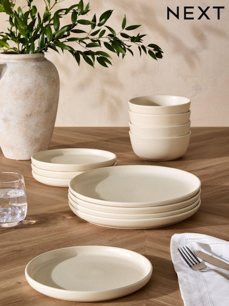 12 Piece Natural Speckle Dinner Set (B12802) | £48
