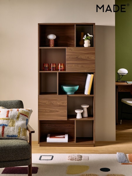 MADE.COM Dark Brown Blaze Narrow Shelving Unit (B12851) | £279