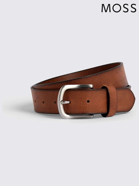MOSS Dark Brown Casual Leather Belt (B14056) | £35