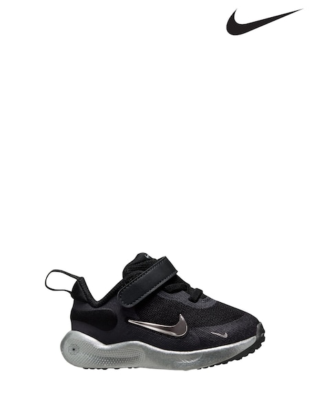 Nike Silver/Black Infant Revolution 7 Trainers (B14216) | £38