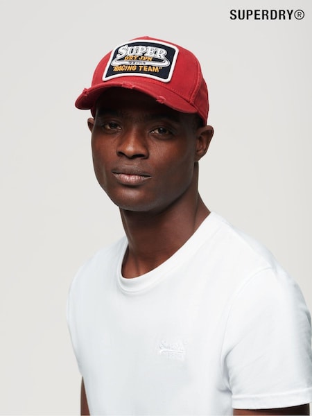 Superdry Red 100% Cotton Graphic Trucker Cap (B14586) | £25