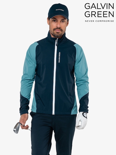 Blue - Regular Galvin Green Leandro Windproof And Water Repellent Golf Jacket
