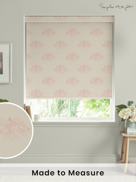 Sophie Allport Pink Red Vector Strawberry Made to Measure Roller Blinds (B14979) | £58