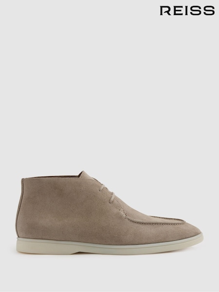 Reiss Light Stone Loftus Suede Chukka Boots (B15299) | £188