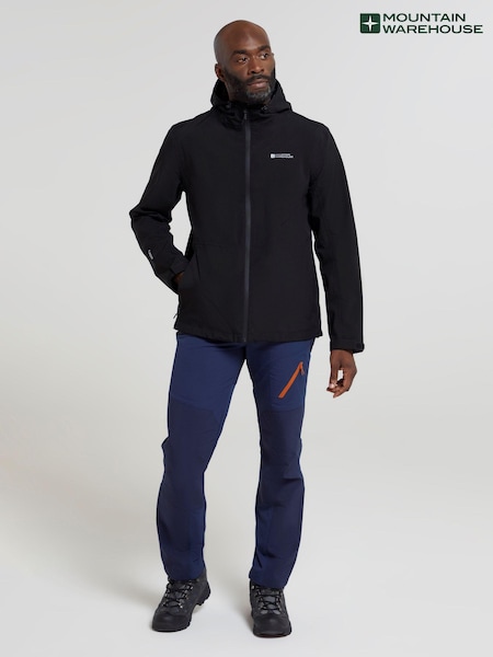 Mountain Warehouse Black Covert Mens Lightweight, Waterproof Outdoor Jacket (B15366) | £64