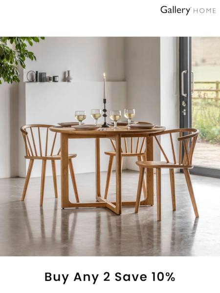 Gallery Home Natural Neston Round Dining Table (B15424) | £533
