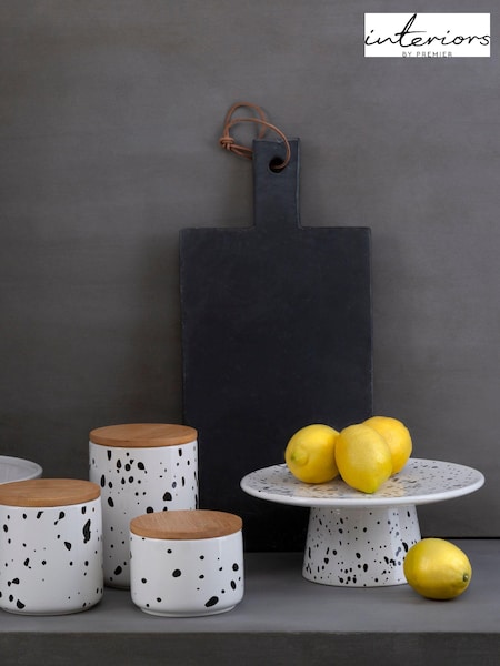 Interiors by Premier White Speckled Cake Stand (B15542) | £31